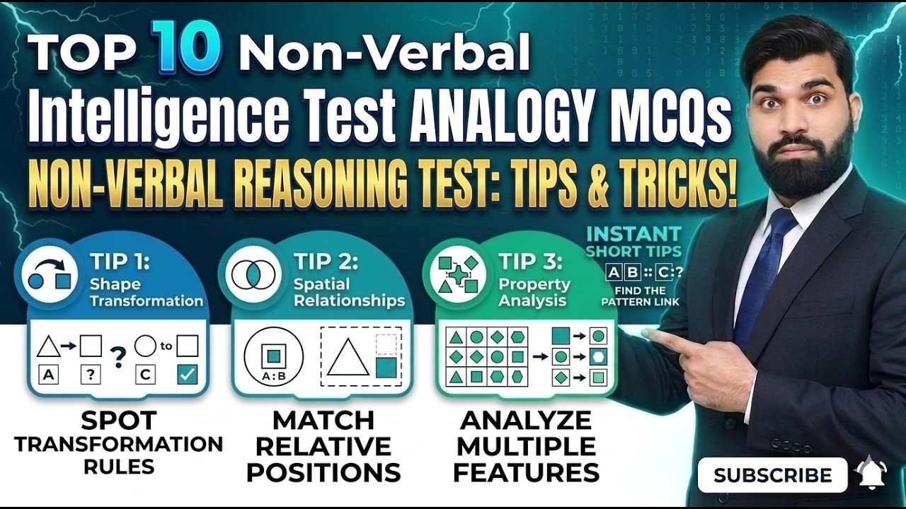 Top 10 Non-Verbal Intelligence Test Analogy Mcqs | Non-Verbal Reasoning Test Tips & Tricks 