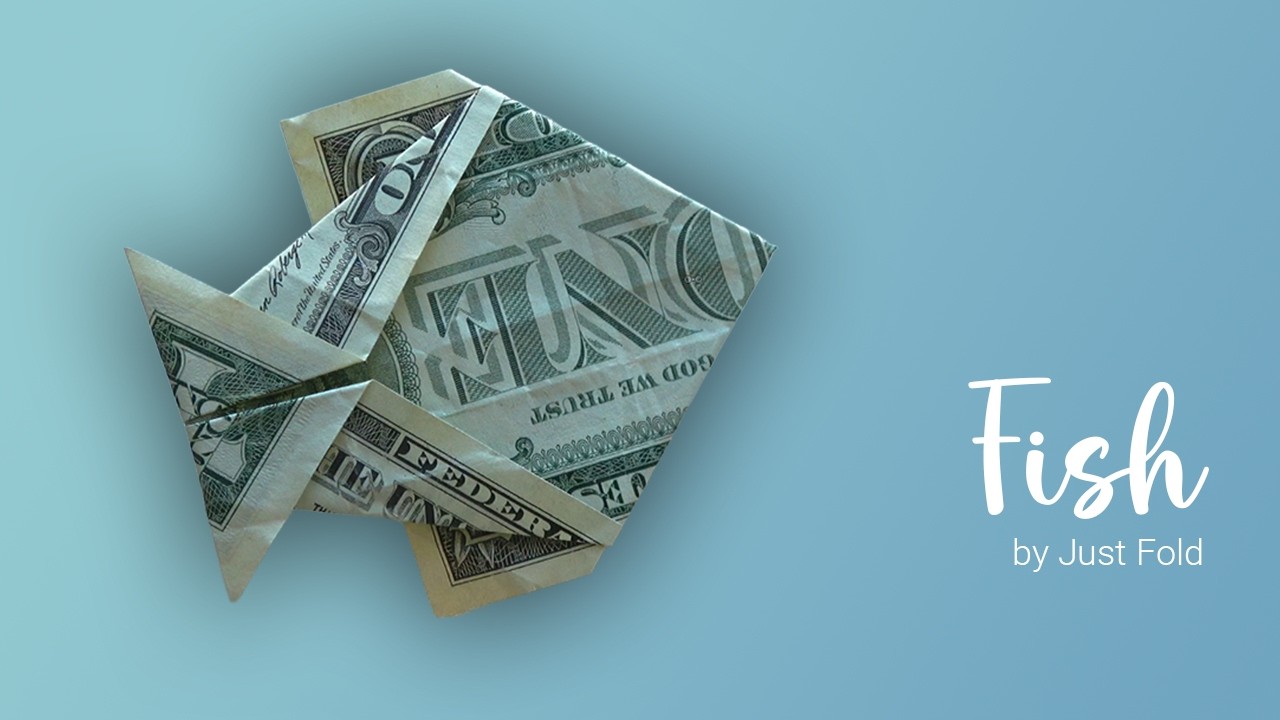 Easy Dollar Bill Fish Origami 🐟 Money Gift Idea for Beginners