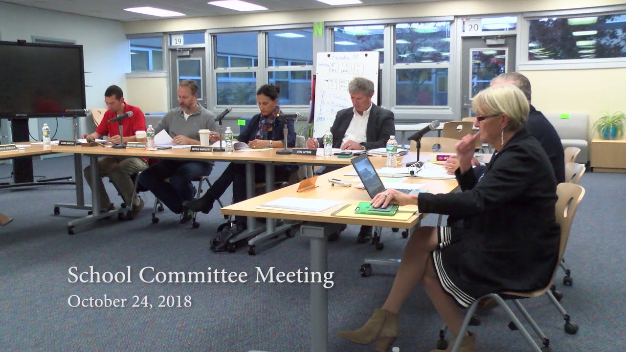 Mashpee Public School Committee Meeting 10 24 18