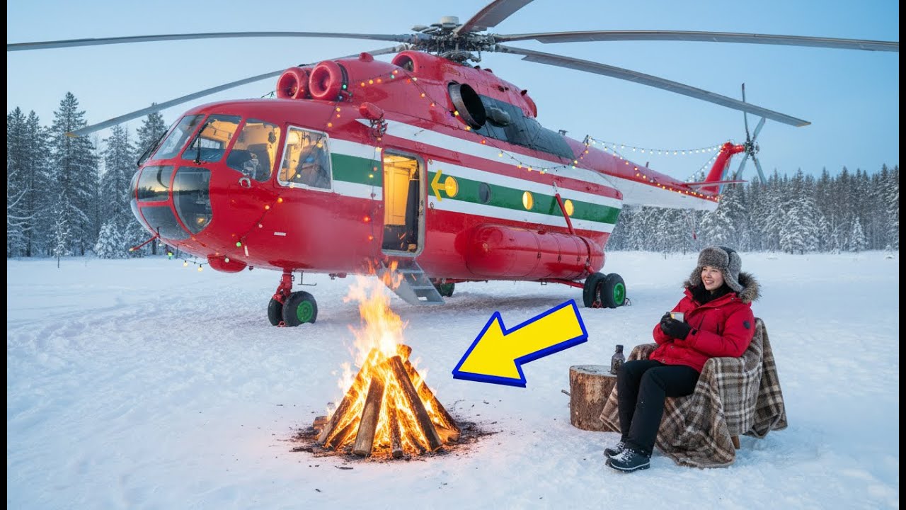 I Spent 24 Hours Renovating a Mi 26 Heavy Transport at 0°C Forest Isolation ASMR Survival