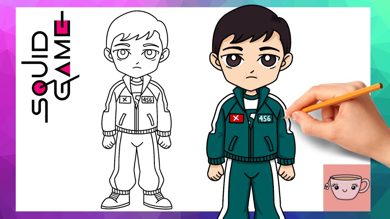 How To Draw Player 456 from Squid Game Season 2 | Gi-hun | Easy Drawing Tutorial