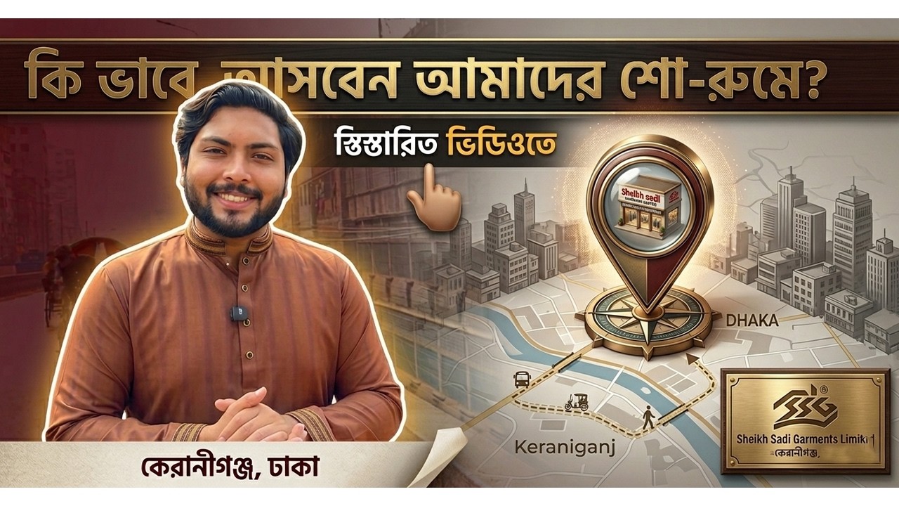 আমাদের শো-রুমগুলোতে যেভাবে আসবেন#Sheikh Sadi Garments Limited