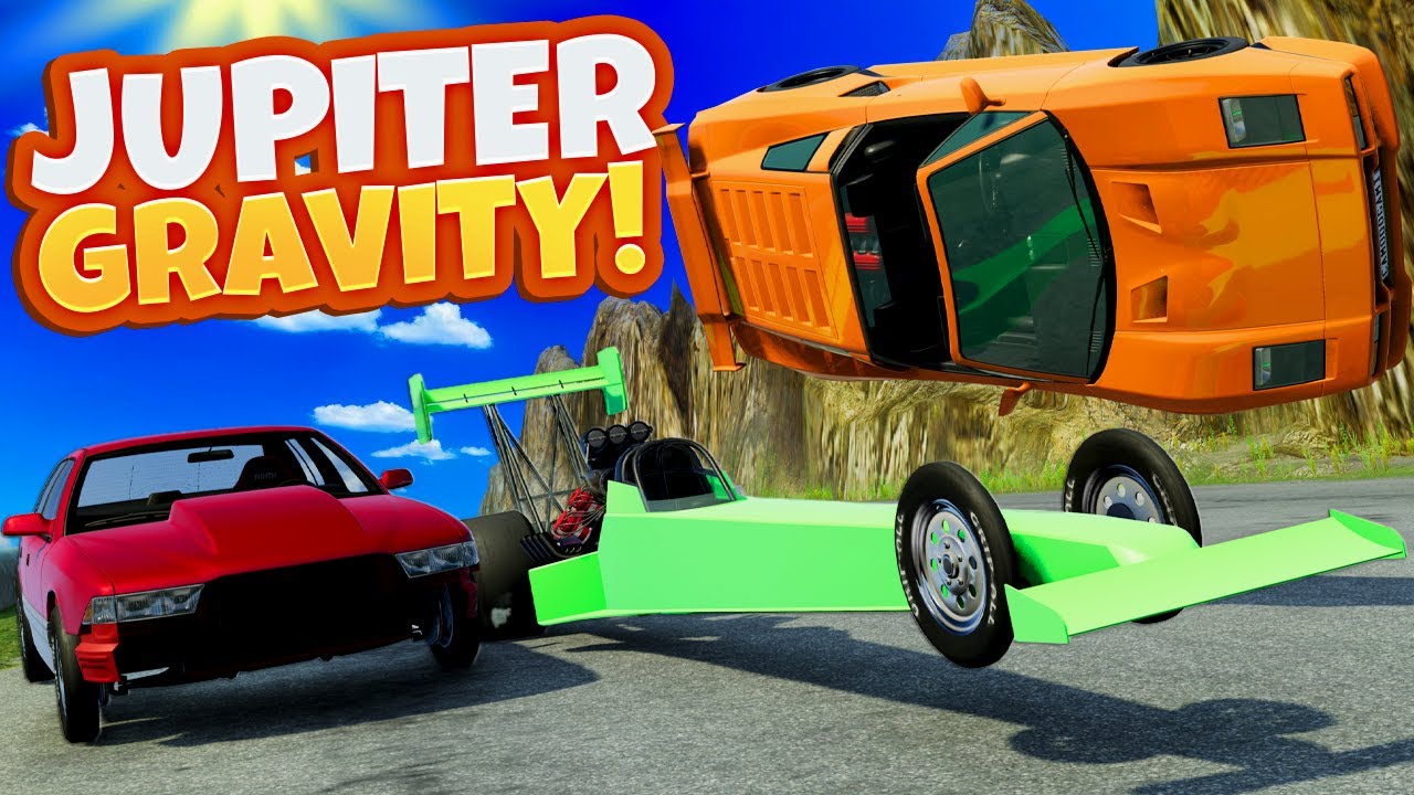 Downhill JUPITER GRAVITY with The FASTEST CARS in BeamNG Drive Mods!