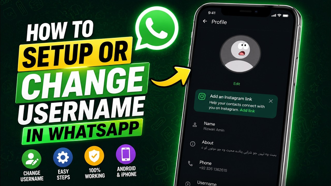 How to Set Up & Change WhatsApp Username | Set Up Username Easily!