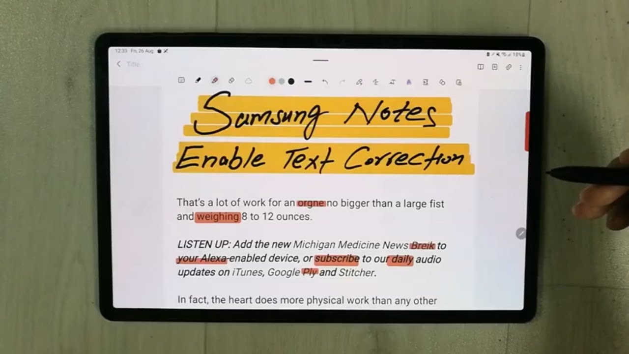 Как включить исправление текста в Samsung Notes — клавиатура с автокоррекцией