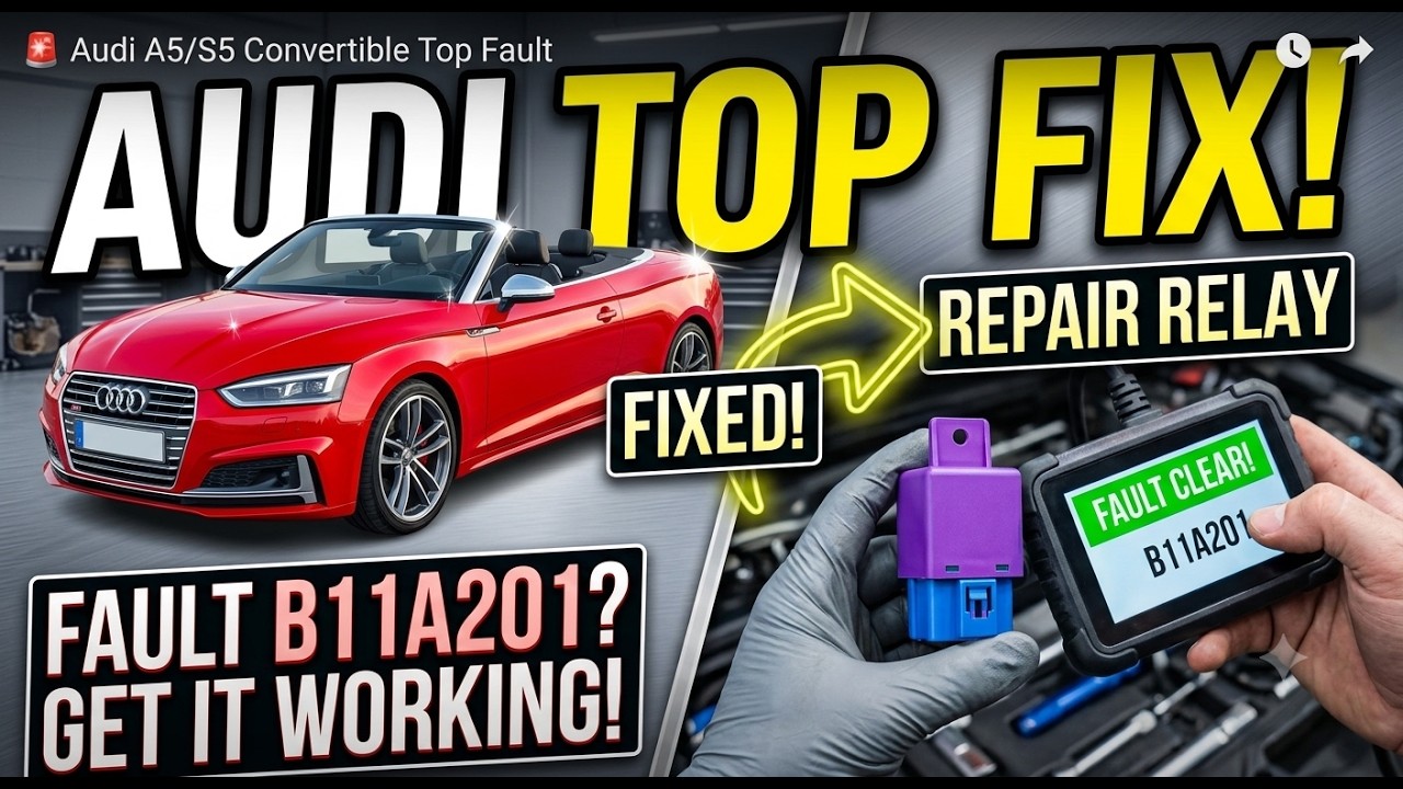 Audi S5/A5 Convertible top code B11A201 Hydraulic Pump Relay Electric Fault Fix
