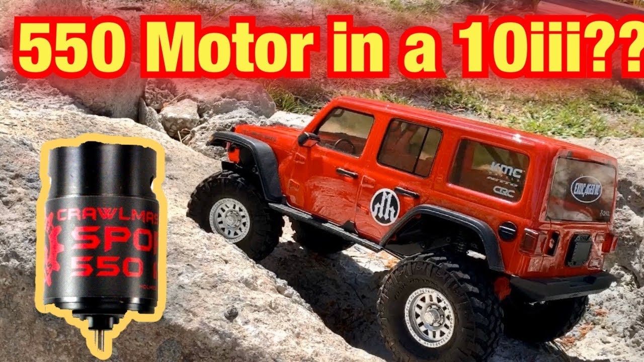 550 size motor in the SCX10iii?