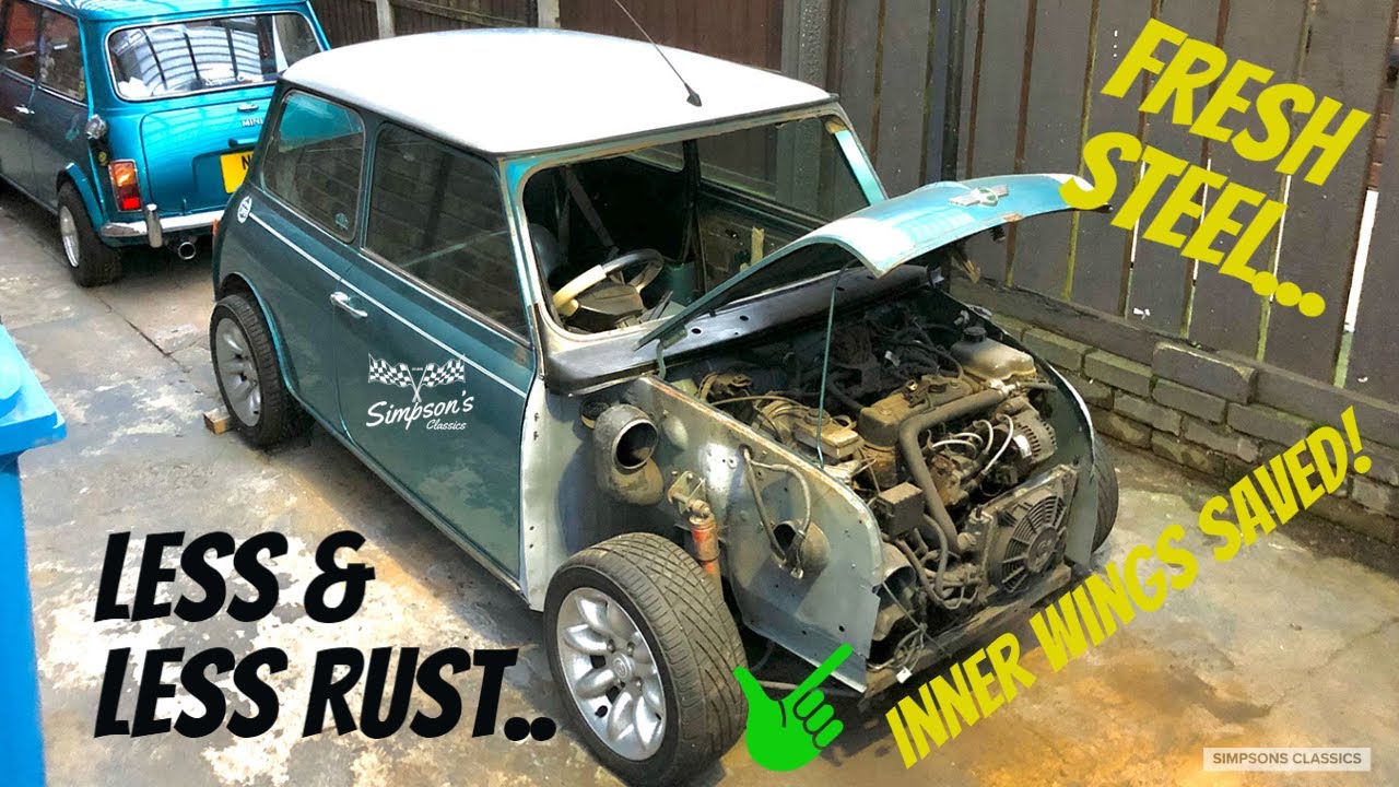 Classic Mini Cooper Sportspack MPI - Fresh New Metal - Inner Wings & Flitch Panel Done!