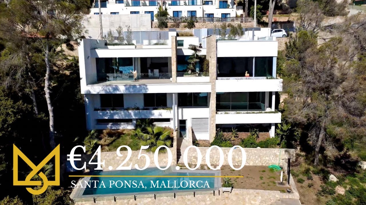 Inside a €4.25M Modern Luxury Villa in Santa Ponsa Mallorca | Villa Neptuno Tour