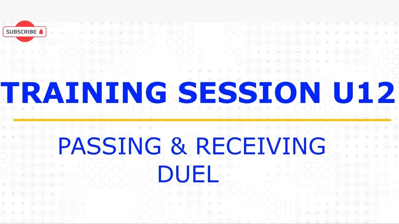 U12-U13 Youth Soccer training session Passing and Receiving