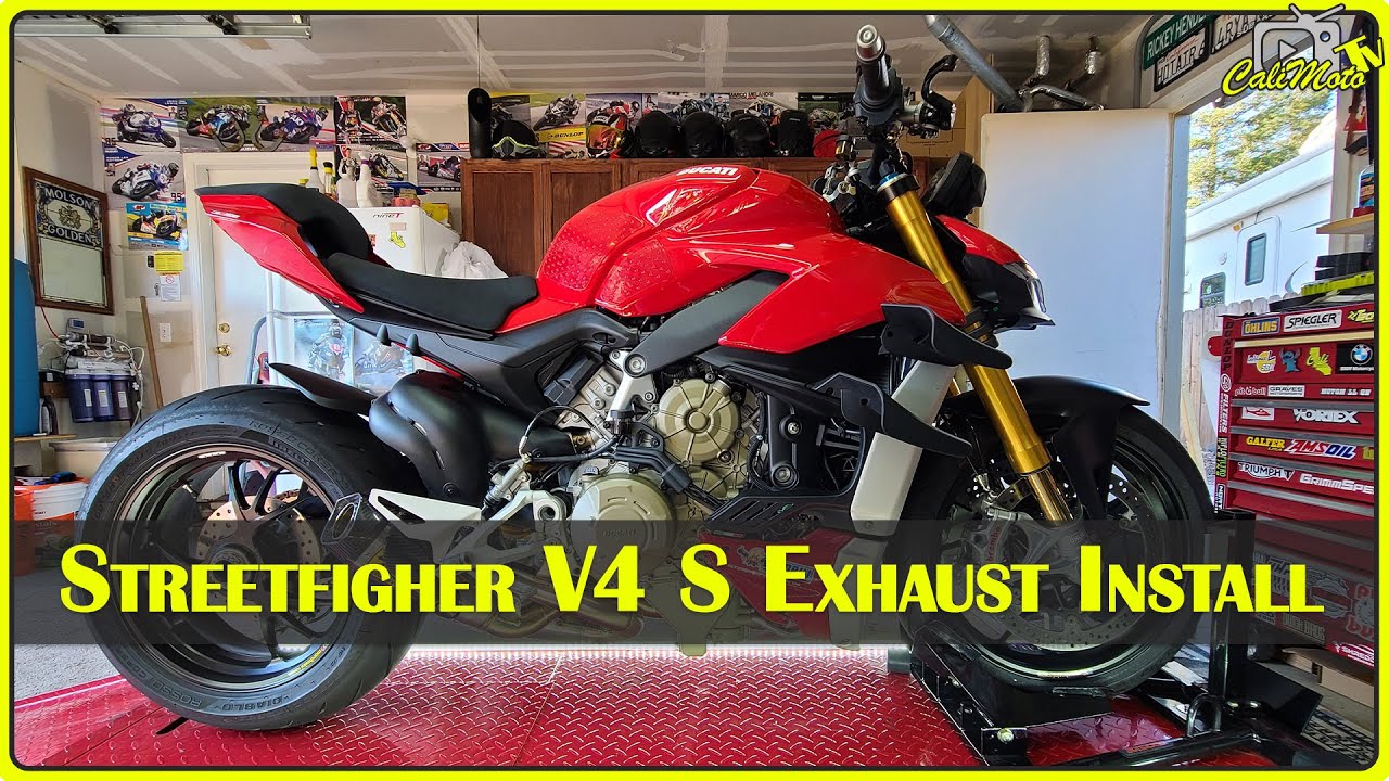 2020 Ducati Streetfighter V4 S Arrow Exhaust Install | Fireballs Incoming!