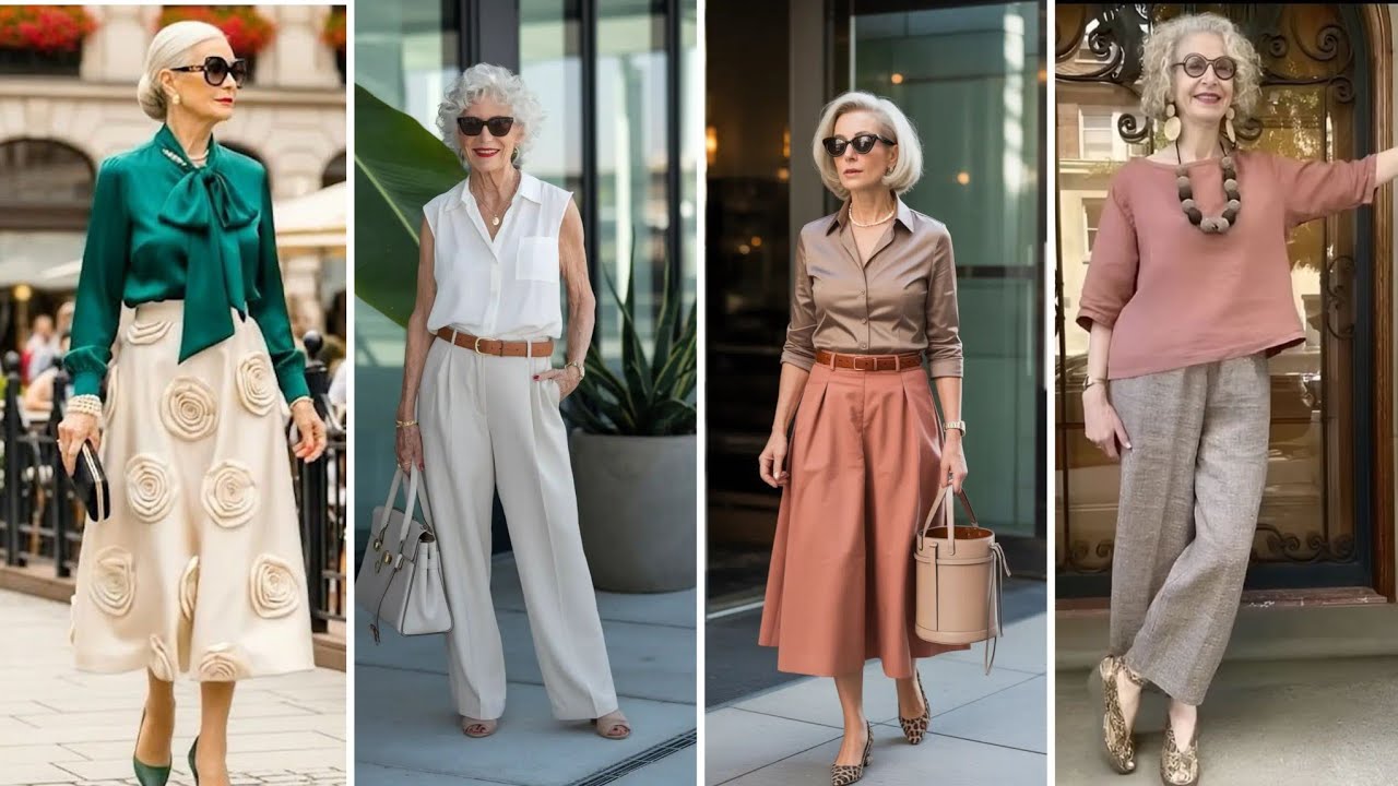 Natural Older Women Over 50 60 & 70  Dressed Classy Fashion Tips