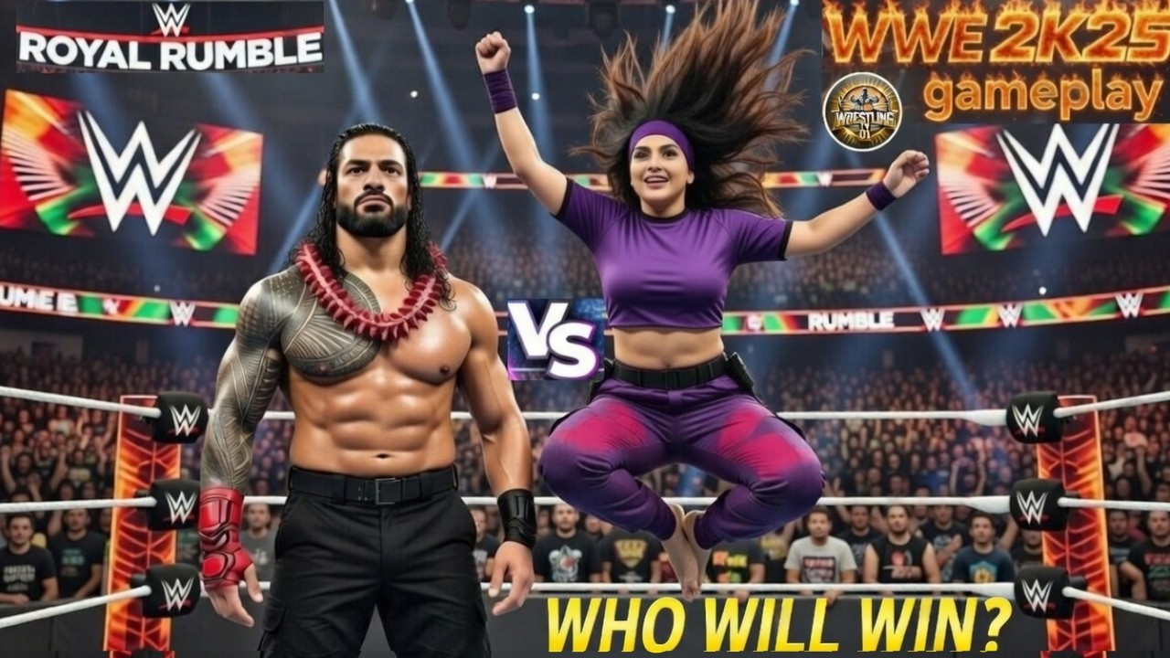 🔥Indian Diva Pooja vs.  Roman Reigns | EPIC Iron Man Intergender Match |WWE 2K25 Gameplay
