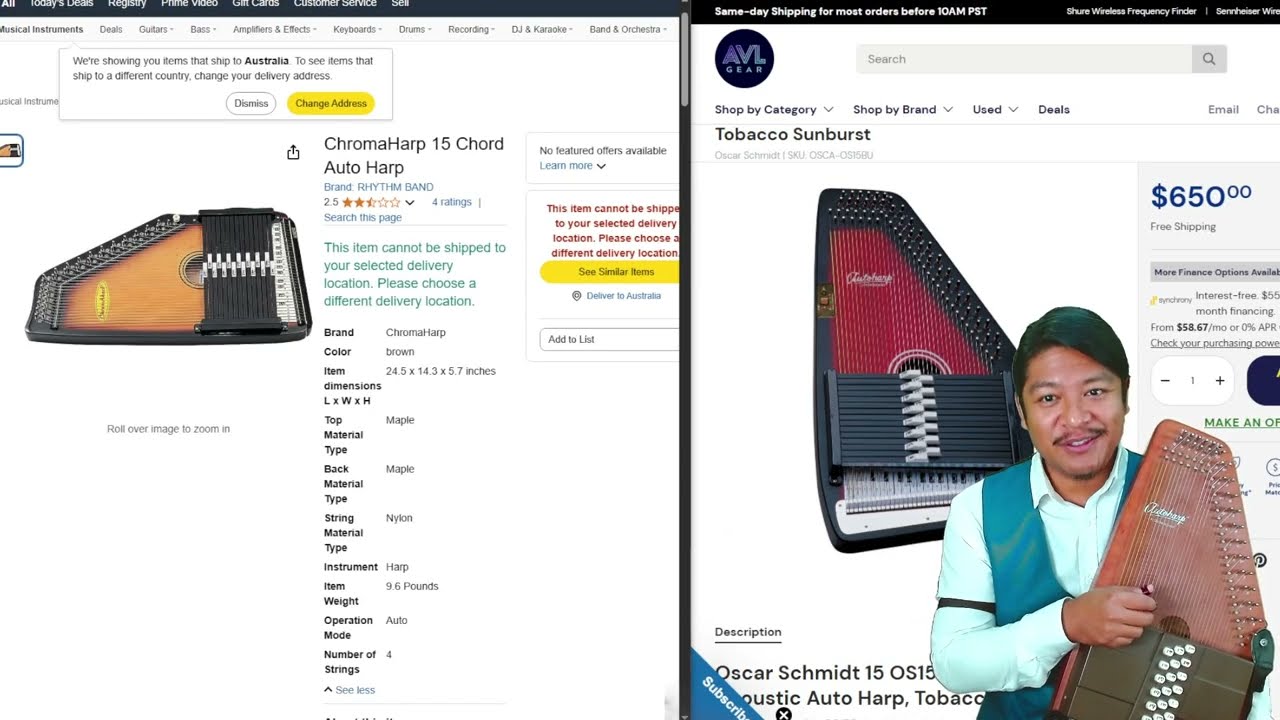 Oscar Schmidt vs Chromaharp Autoharp: What's the difference?