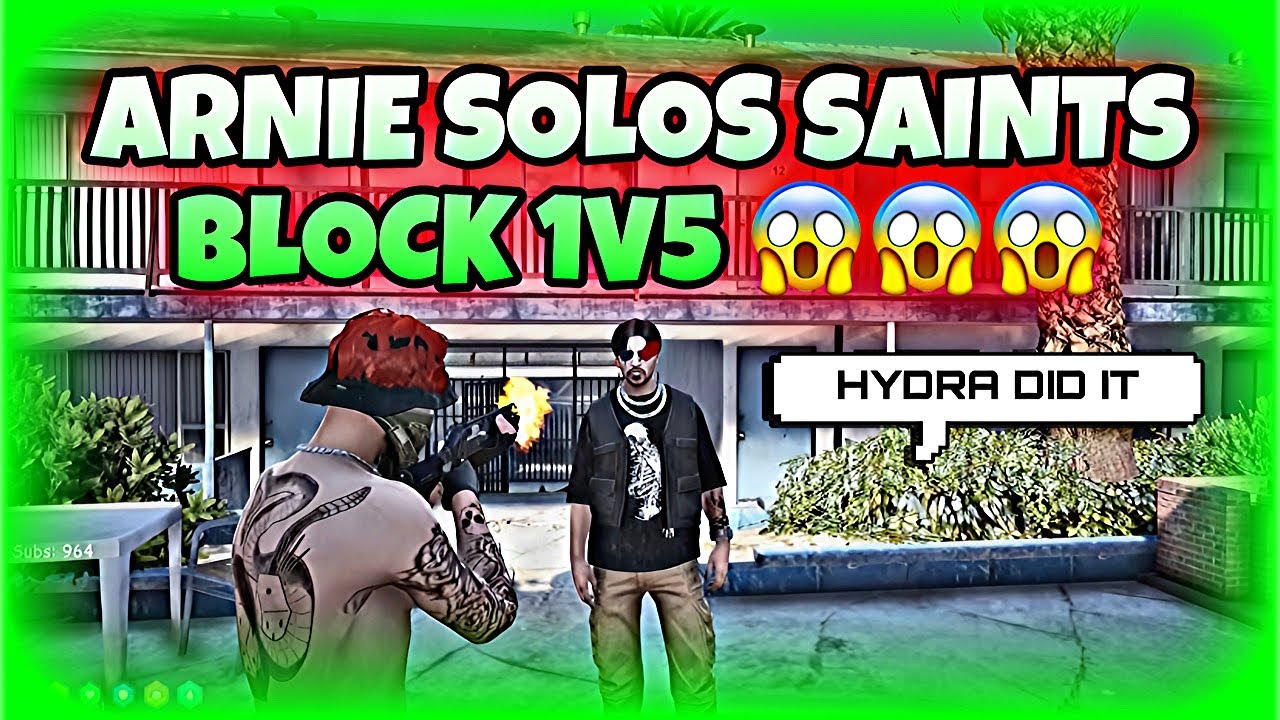 Hydra Arnie Solos Saints Block 1v5 | NoPixel GTA RP | NoPixel Clips