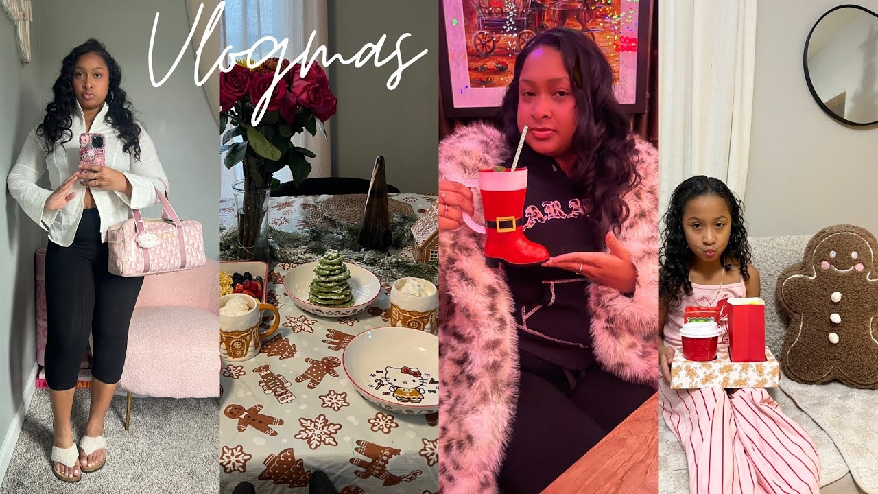 VLOGMAS | Morning Routine+Holiday Bar Hopping+Xmas Theme Brunch+Movie Night+Spiked Hot Cocoa W Nana