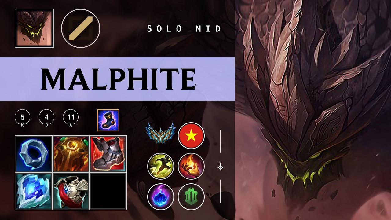 Malphite Mid vs Qiyana - VN Challenger Patch 26.04
