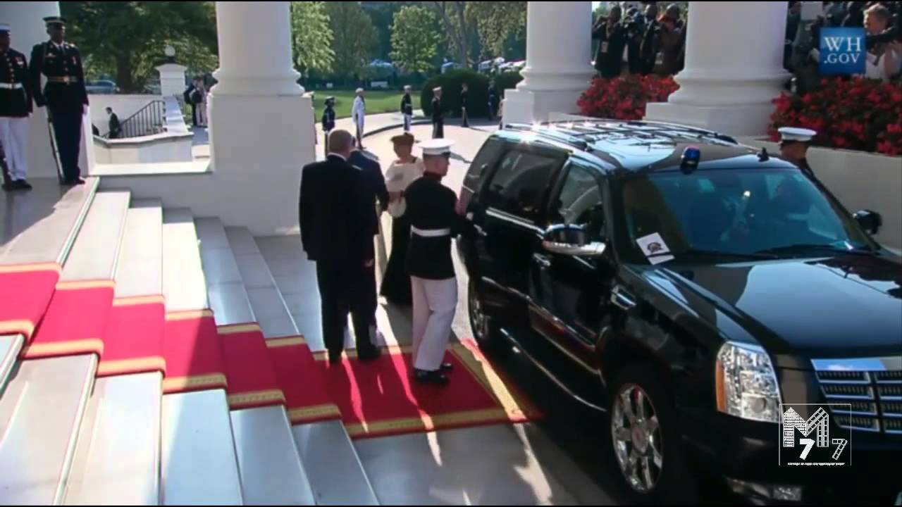 Algeria Prime Minister Abdelmalek Sellal and spouse Farida Sellal arrive at the White House Diner