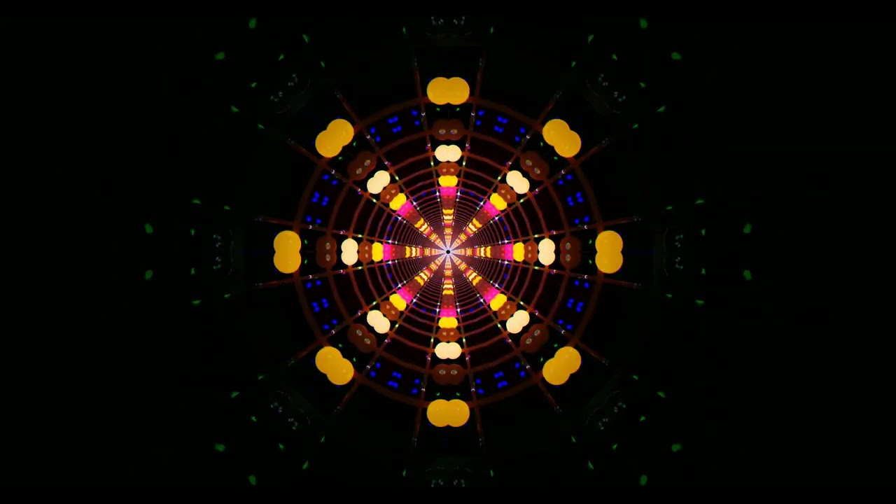 10 hours Neon Tunnel Purple Orange Screensaver 4k UHD 60fps VJ Loop