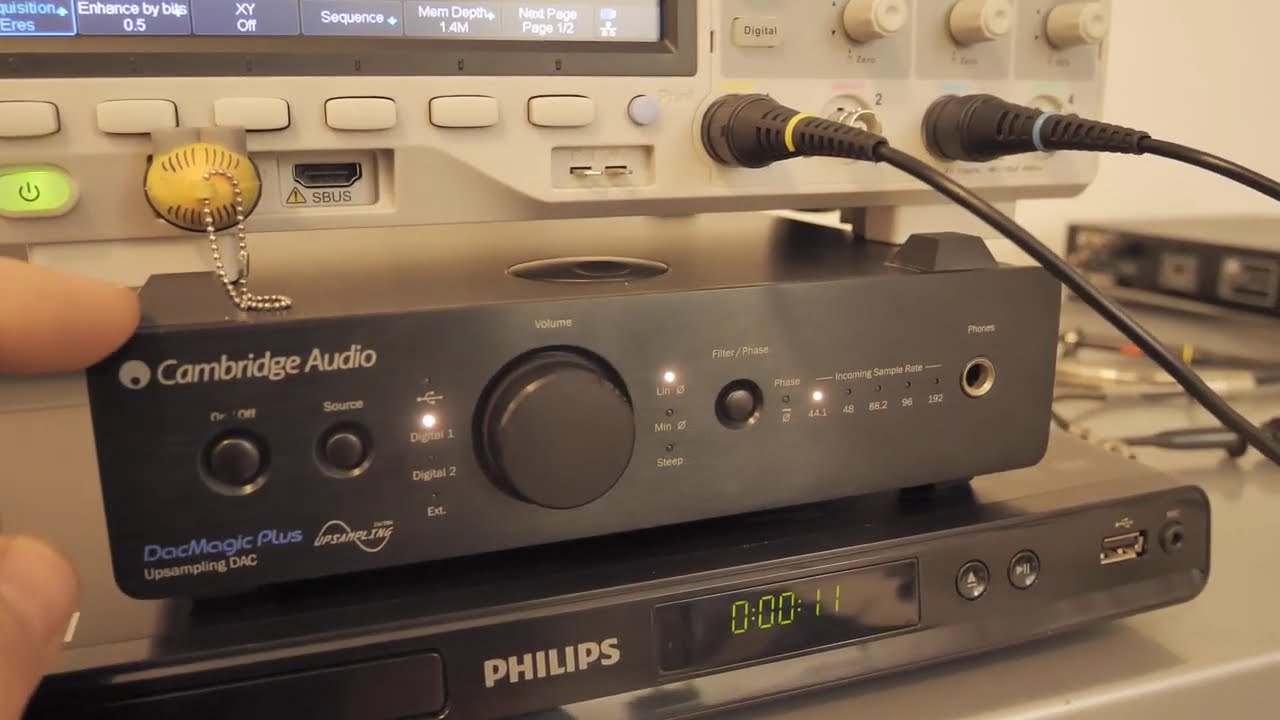 10- DAC CABRIDGE MAGIC PLUS no DVD/BD/CD PLAYER RESPOSTA de FEQUENCIA e QUALIDADE da ONDA de SAÍDA!