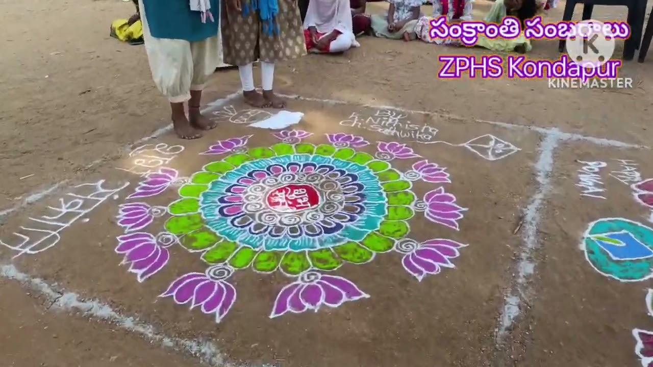Sankranthi celebrations in my school ZPHS kondapur