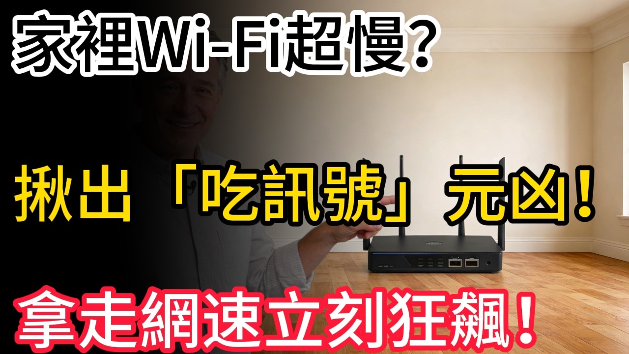 家裡Wi-Fi超慢？揪出「吃訊號」元凶！拿走網速立刻狂飆！ #WiFi #網速慢 #路由器 #生活小妙招