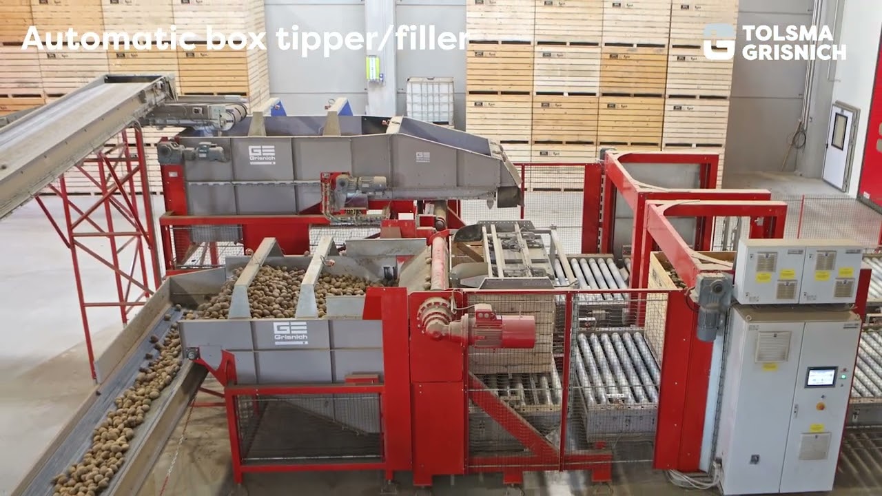 Tolsma-Grisnich automatic box filling/emptying system