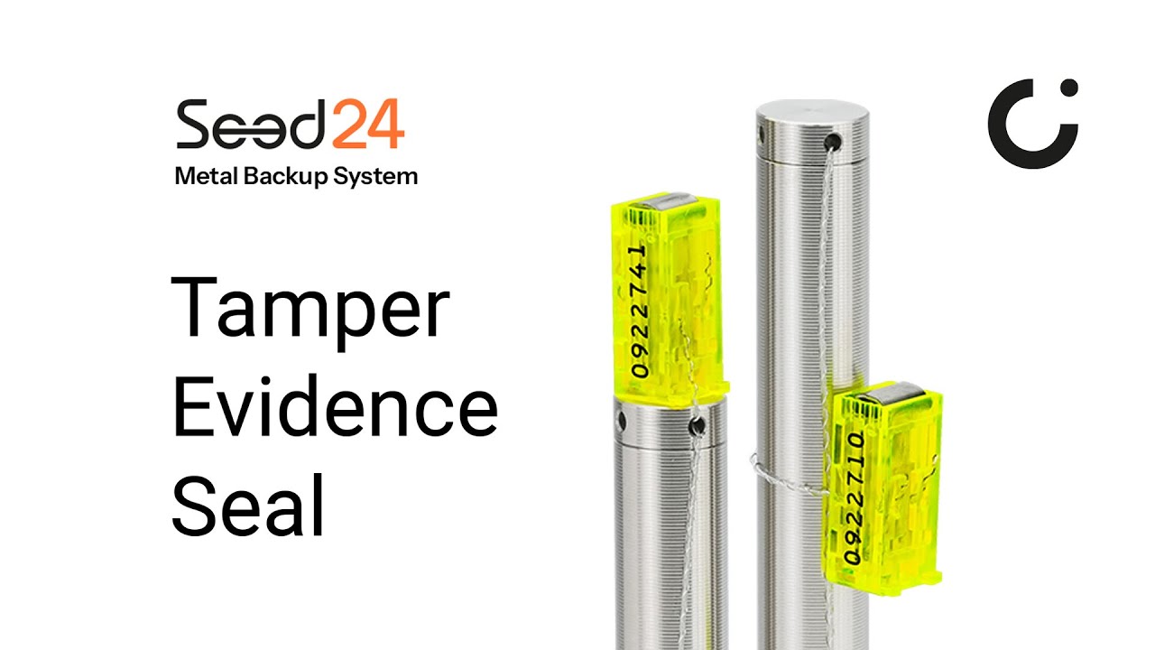 How to Apply a Tamper Evidence Seal on Seed24 Metal Backup