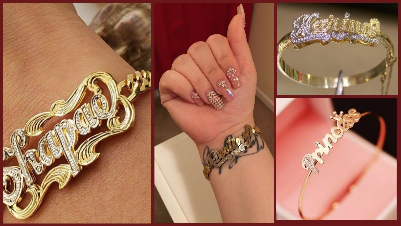 Latest New Gold Bracelet Designs With Name Plate | Saima 4k |