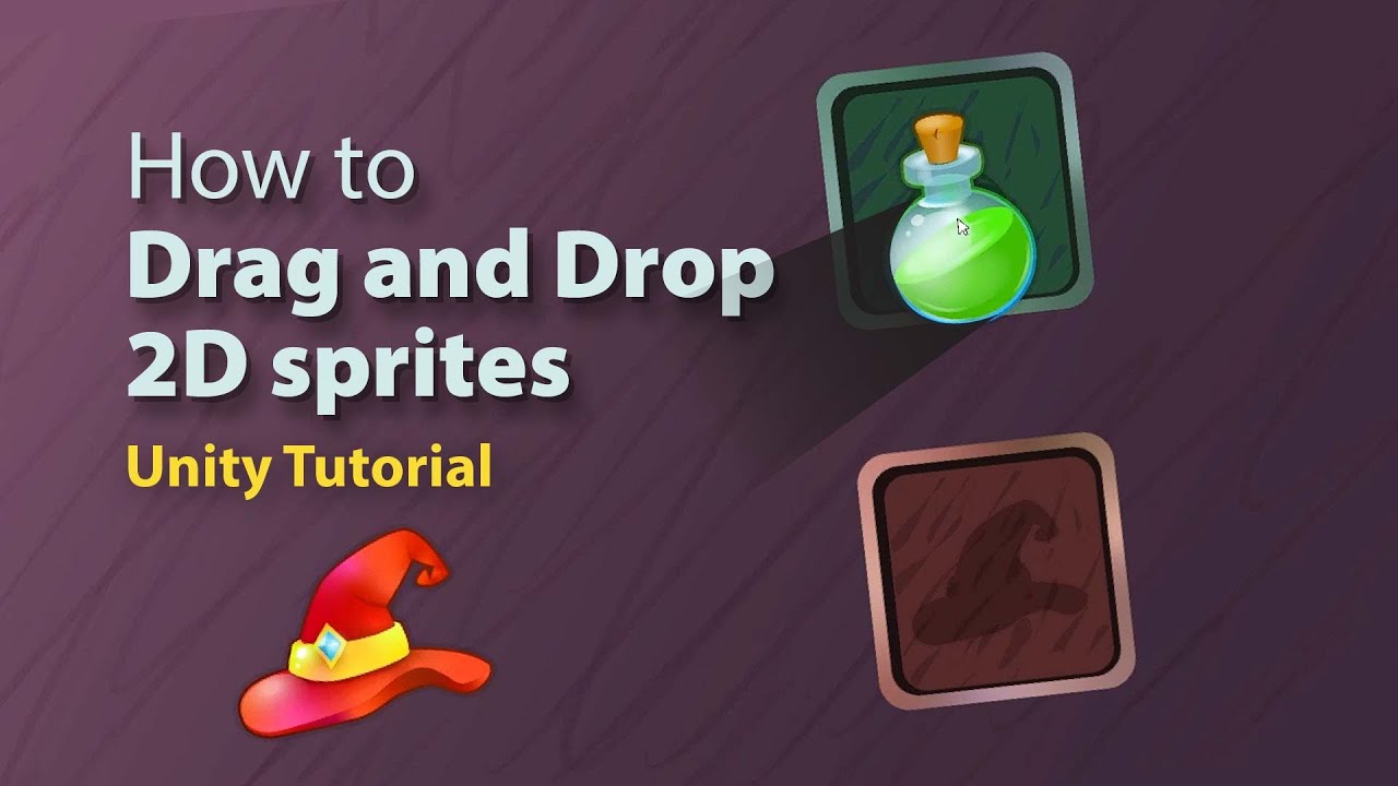 How to Drag and Drop 2D sprite - Unity Tutorial with narration