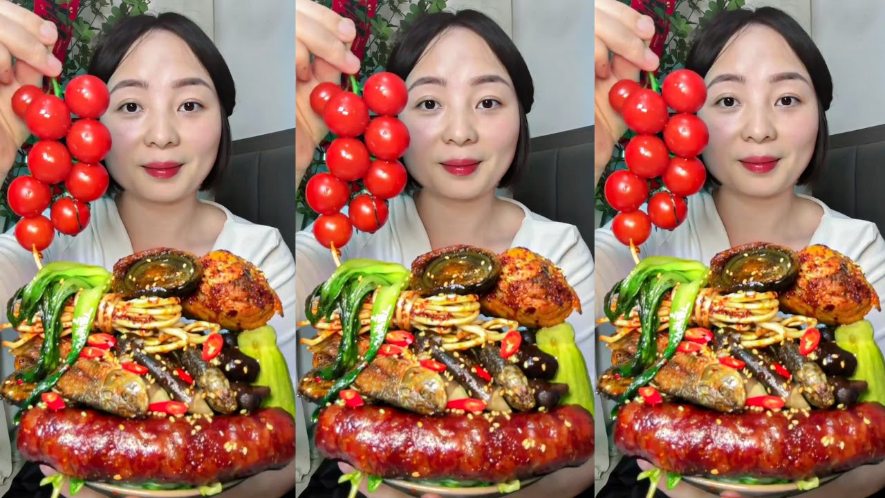 Home Cooking Feast | Stir-Fried Sausages, Vegetables & Fish Eating Show