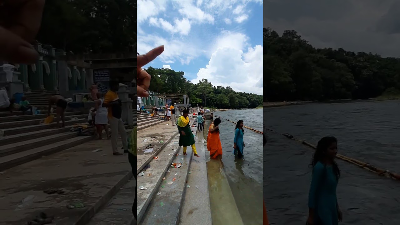 నేత్రావతి నదీ స్నానం ధర్మస్థలము ! Nethravathi River Dharmasthalam ! #shorts #ytshorts #nethravathi