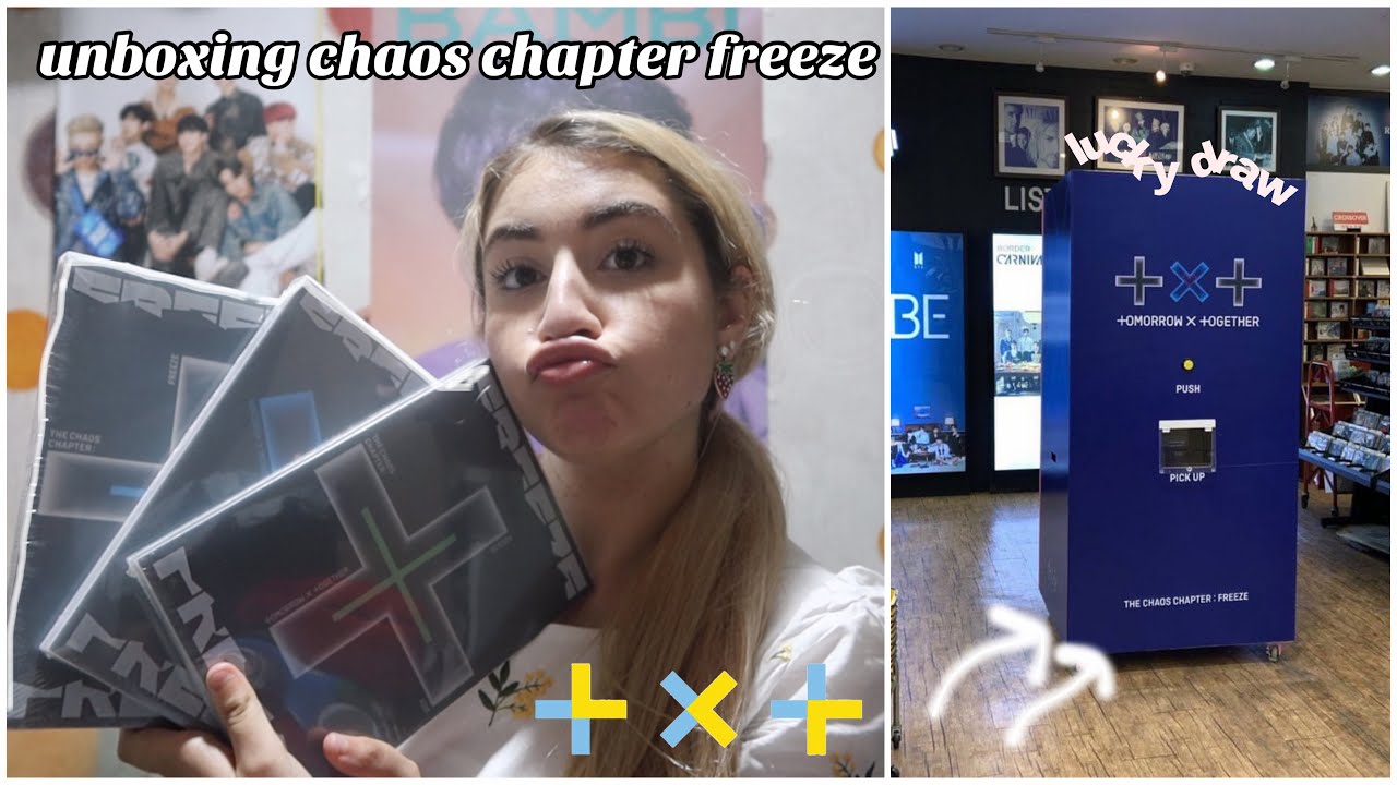 SHOP WITH ME IN KOREA & UNBOXING TXT (투모로우바이투게더) THE CHAOS CHAPTER: FREEZE WITH SPECIAL LUCKY DRAWS!