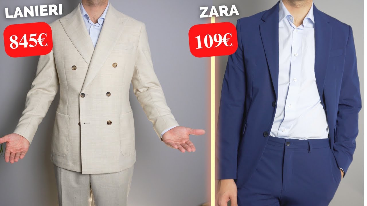 Costume ZARA à 109€ VS Costume sur mesure LANIERI à 845€ 😱 Le test complet !