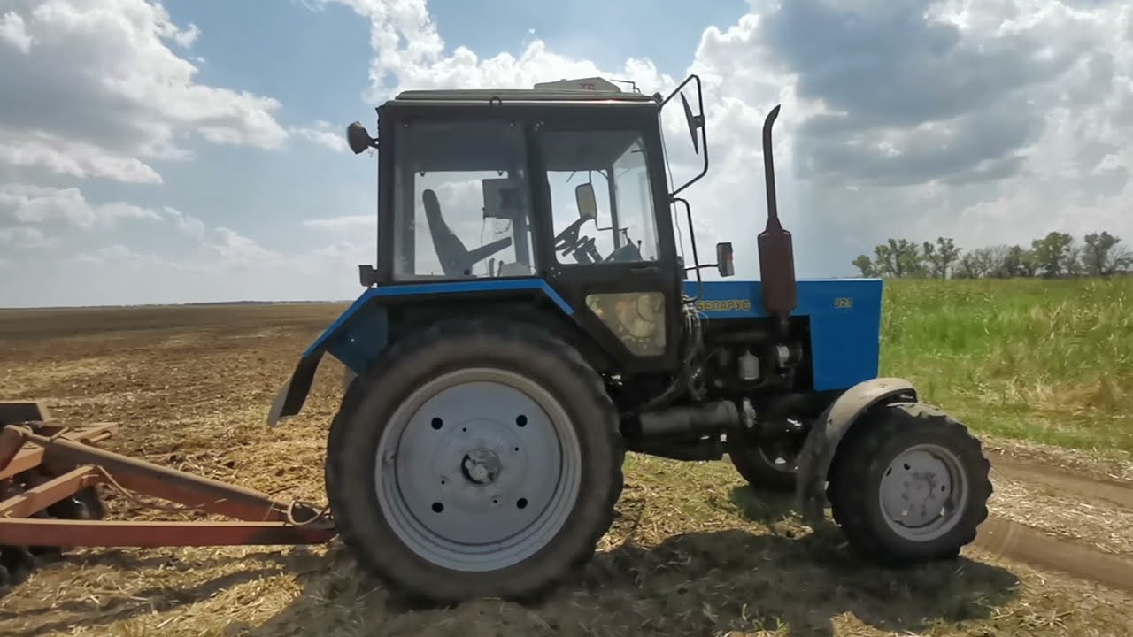 Автопилот на мтз 82. Дисковка озимой пшеницы.