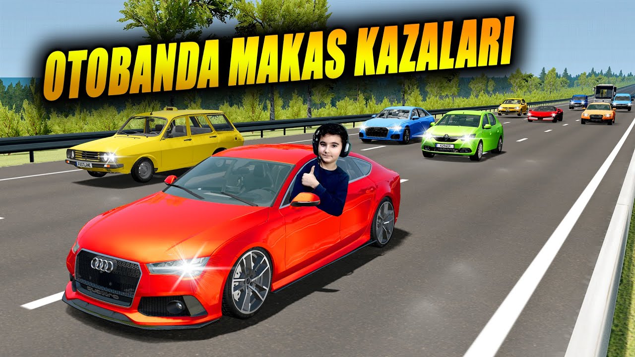 MAKAS ATARKEN KAZA YAPTIM // MEMO GELDİ // AUDİ RS7 // ARAÇ PERT // BeamNG.drive