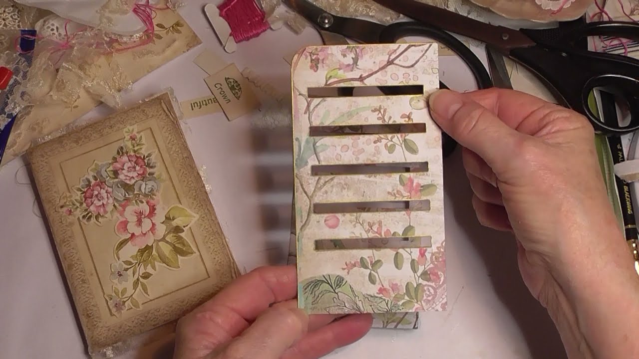 Making a Vintage Style Floral Journal Part 9