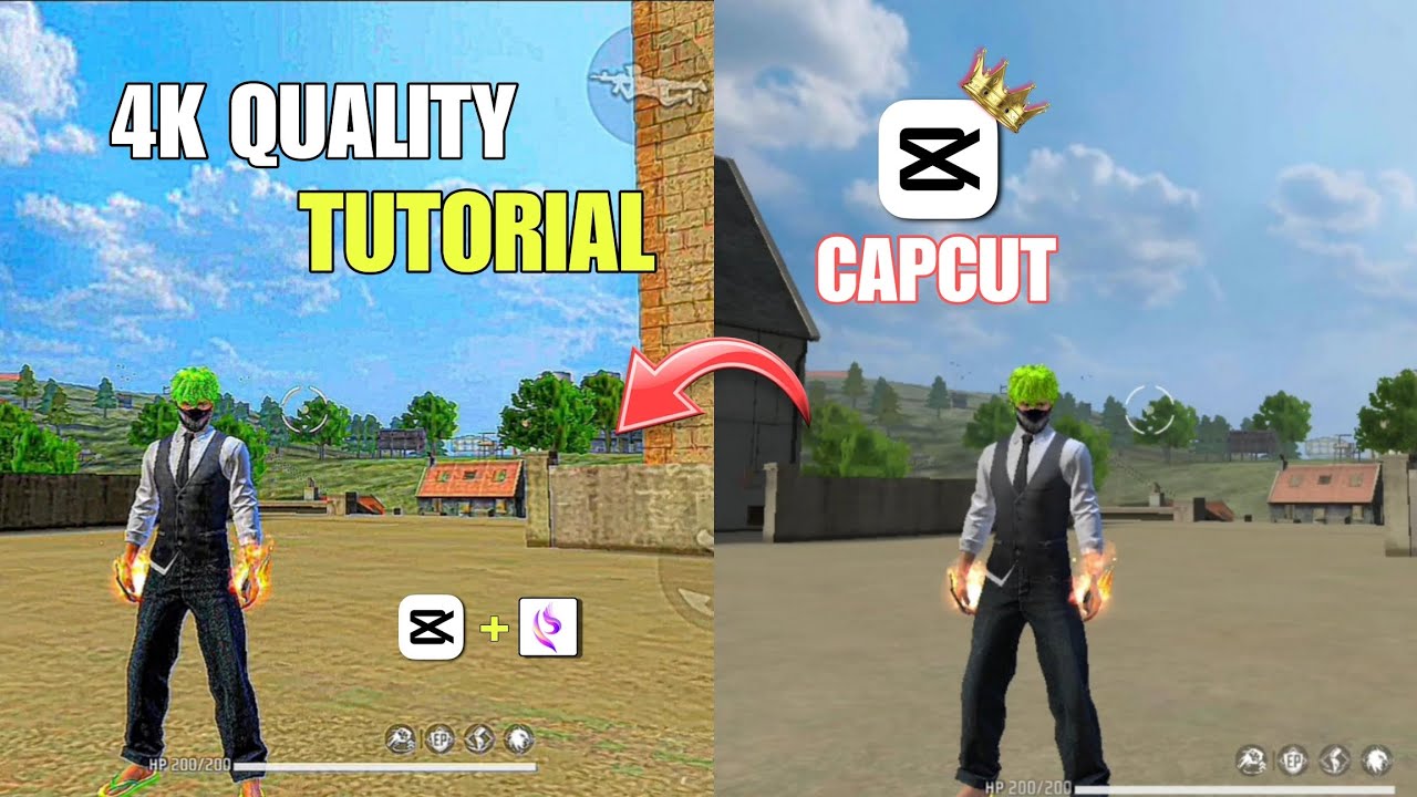 FREE FIRE 4K QUALITY 😱 TUTORIAL 😎 || AND HIGH QUALITY IN CAPCUT ||