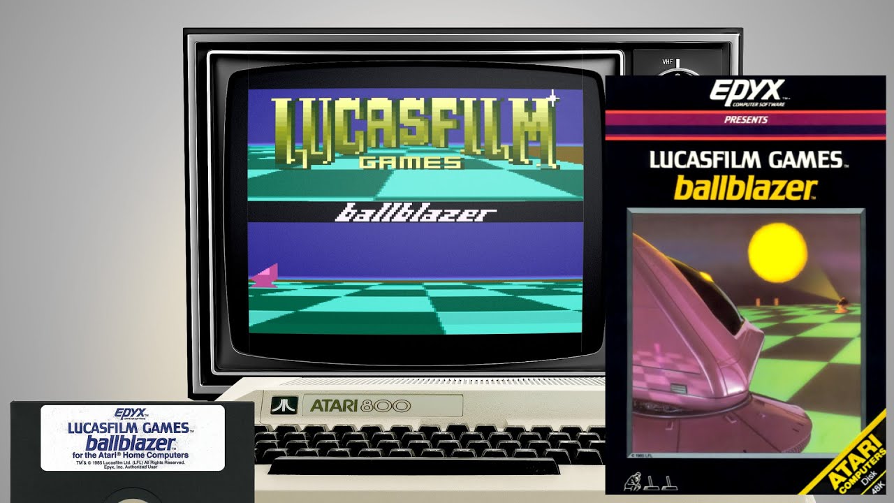 Ballblazer — Epyx, 1985 — 8-битная версия Atari (4K)
