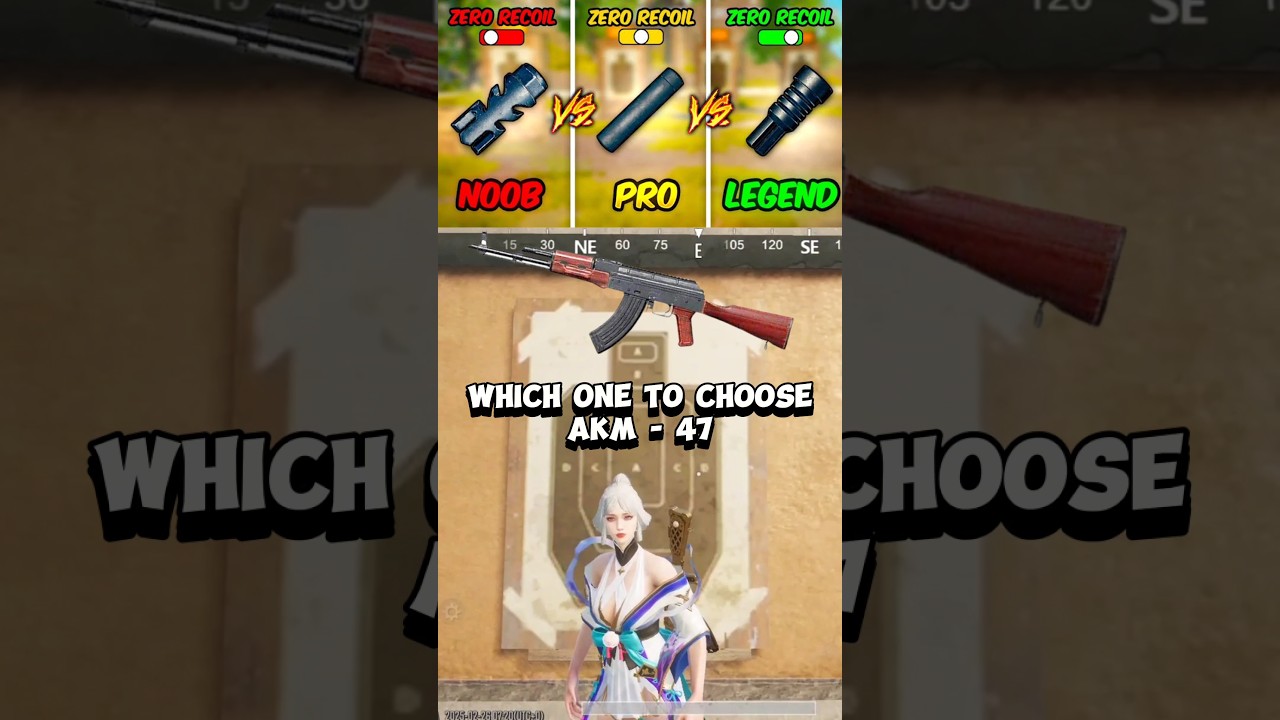 How is best Attachments AKM 47 Bgmi #bgmi #pubg #pubgmobile #shorts #subscribe #shortsfeed