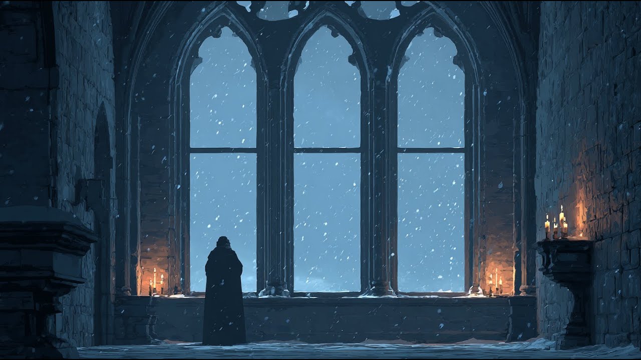 You are a monk spending the winter in a silent abbey | Sacred Medieval Ambience & Winter Soundscape