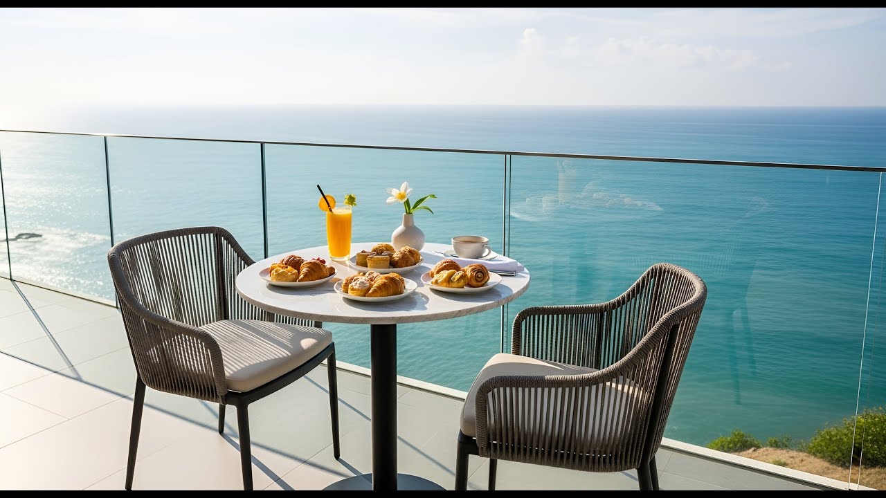 Seaside Cafe Bossa Nova ☕ with Smooth Piano and Serene Ocean for Study Vibes