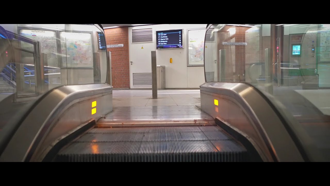 Germany, Nürnberg, Klinikum U-Bahn Station, 3X escalator