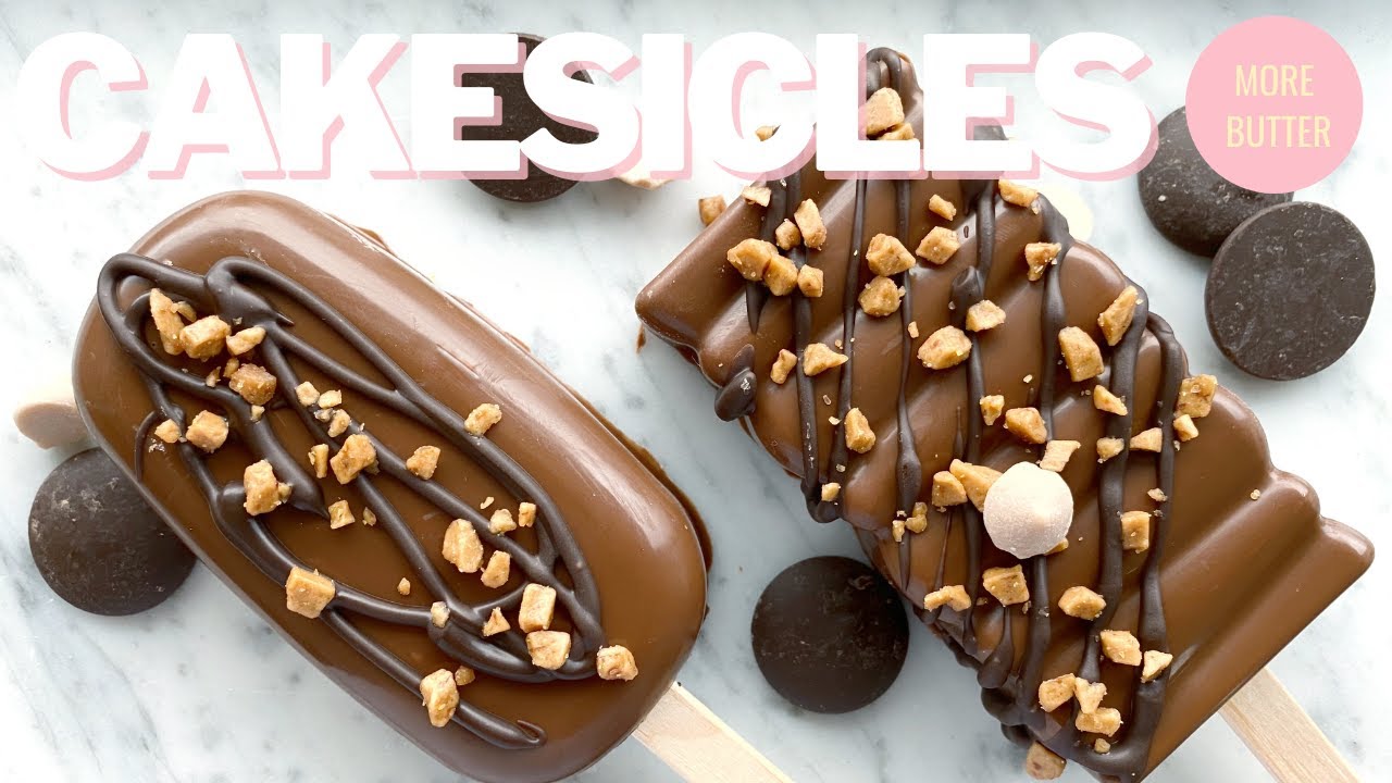 HOW TO MAKE CAKESICLES Using Mold |  Easy Milk Chocolate Caramel and Skor Bits Cake Popsicles