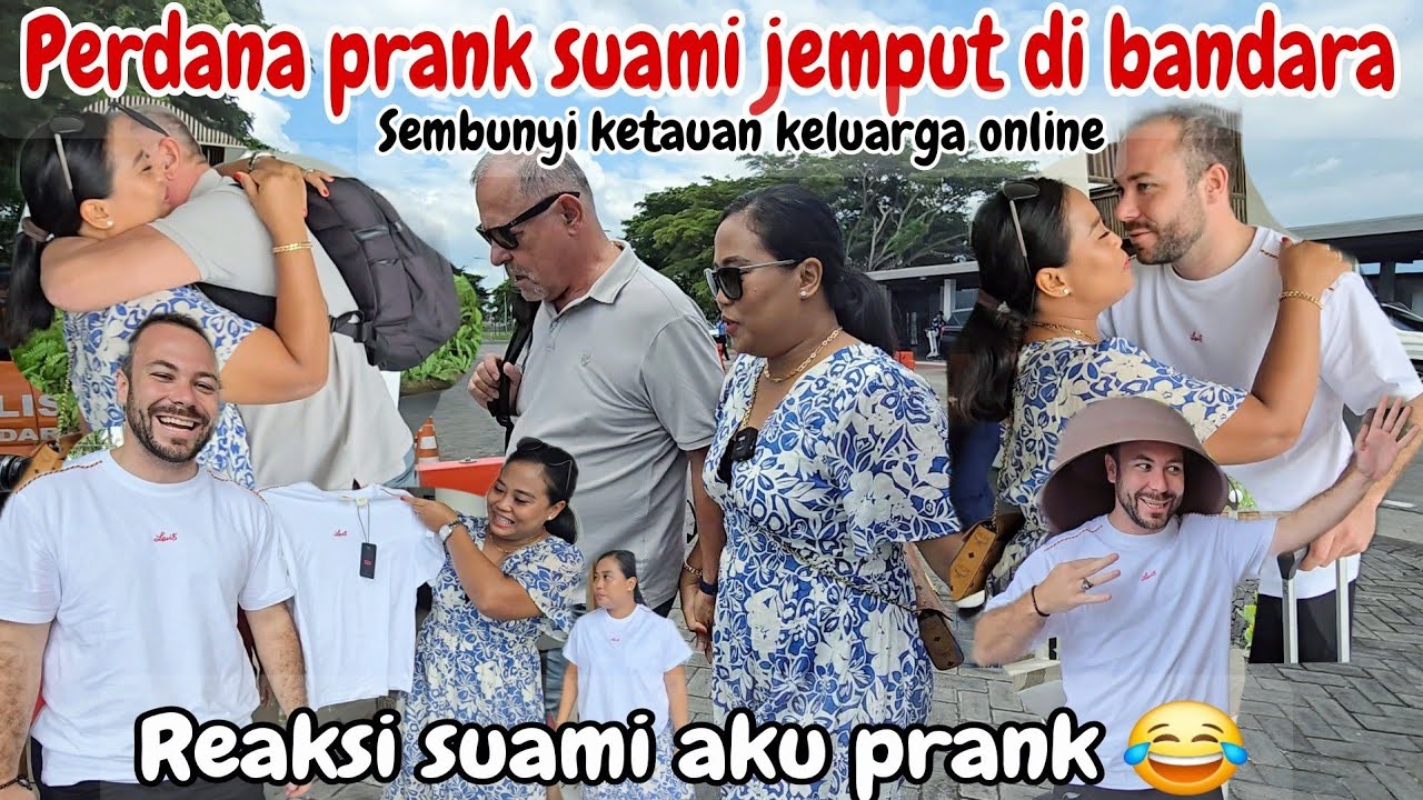 NGAKAK😂‼️PERDANA PRANK SUAMI JEMPUT DI BANDARA || DETIK