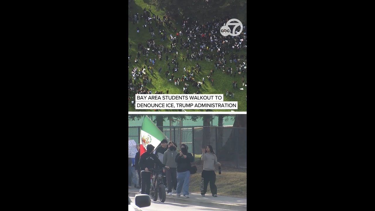 Bay Area protests live updates: Students walk out to denounce ICE, Trump administration