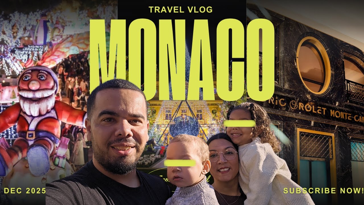 NOËL À MONACO 🎄✨ Lumières du Casino, Marché de Noël & Dégustation Cédric Grolet 🤯