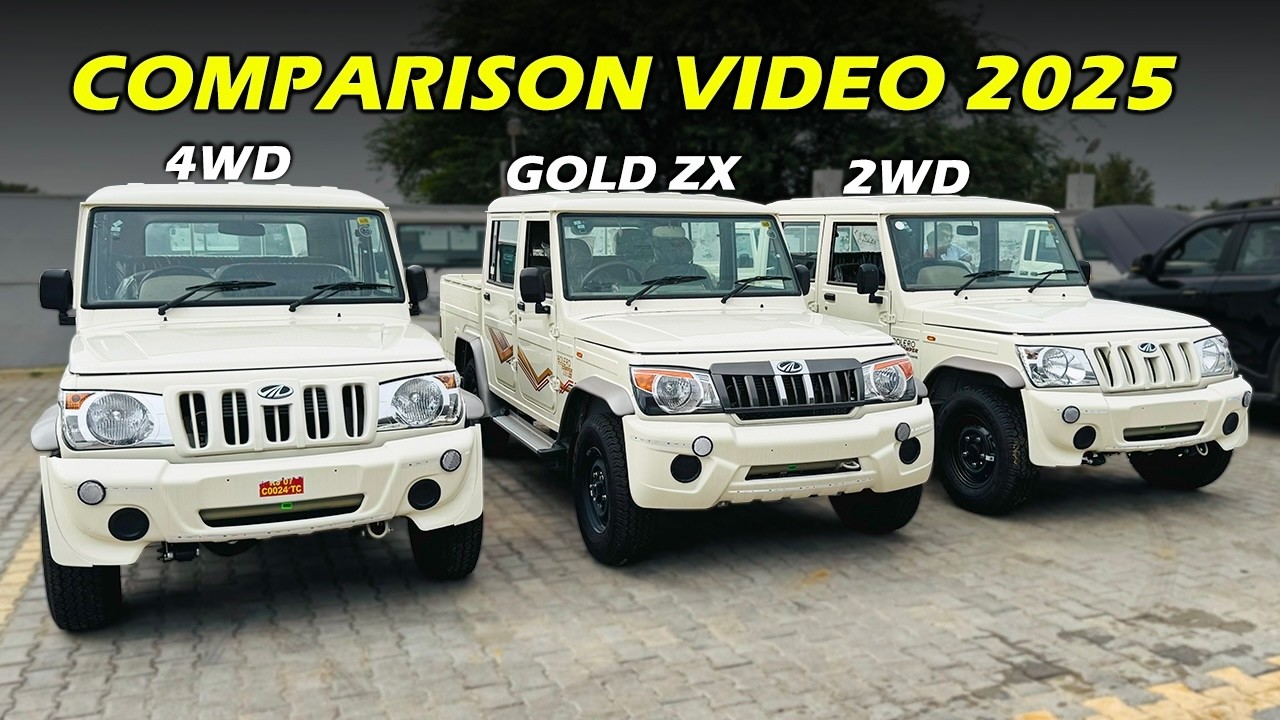 2025 Bolero Camper 4WD vs GOLD ZX vs 2WD | Full Comparison🔥| CARSINFO |