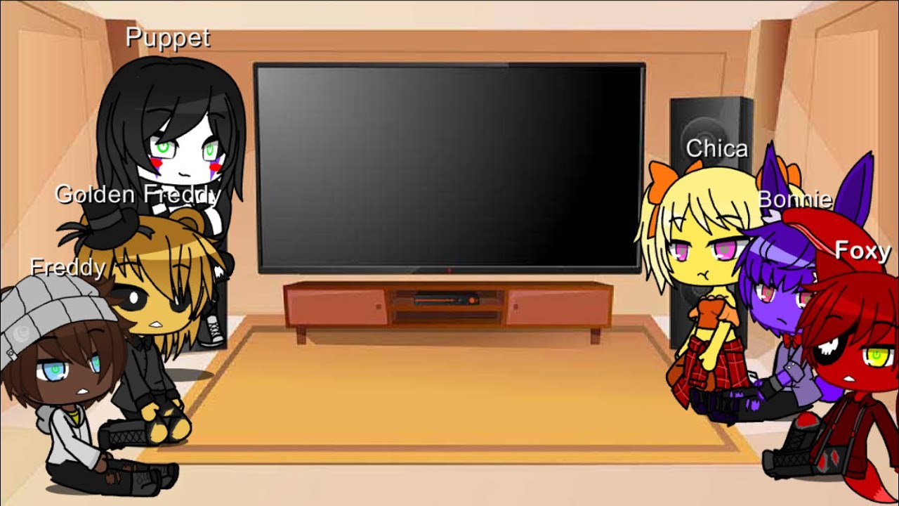 FNAF 1 +The Marionette react to the Afton Family things