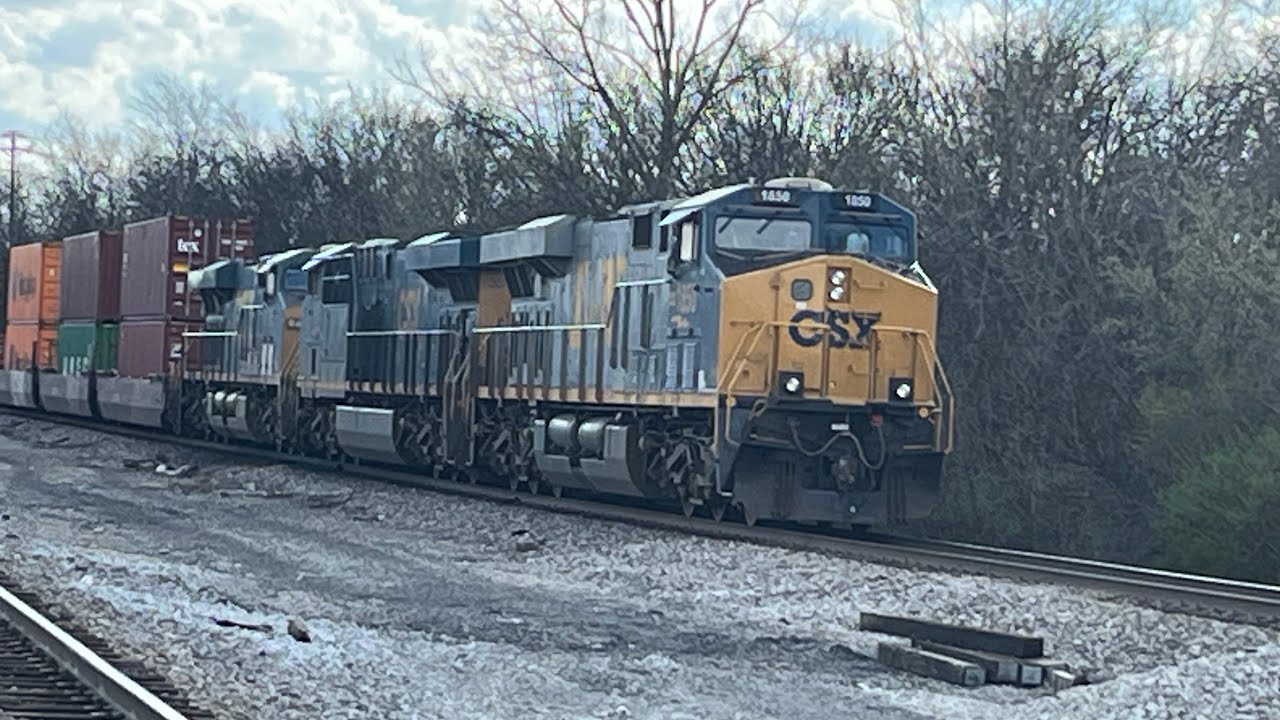 3 CSX TRAINS IN BRUCETON SUBDIVISION 1869 C&O/ 4 CSX TRAINS IN MADISON/CSX 1850 L&N
